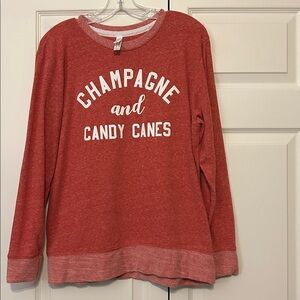 ‘Champagne and Candy Canes’ Women's Sweatshirt